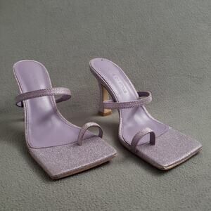 Song of Style Summer Heels in Lilac Size 6 SOSR-WZ95 Square Toe